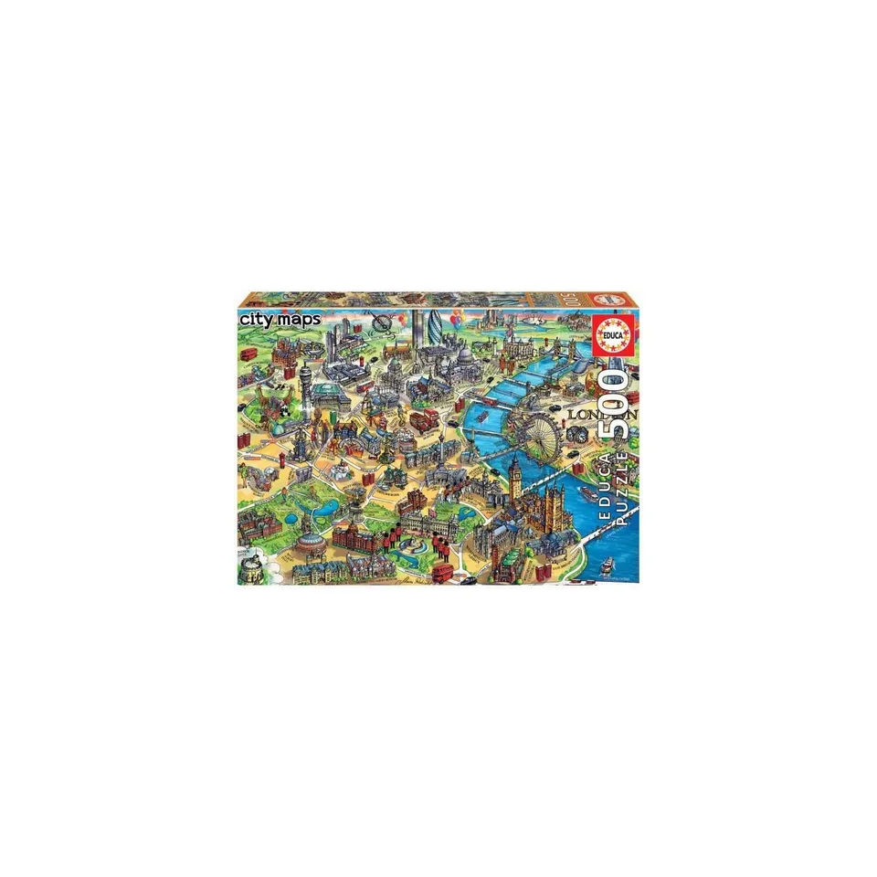 educa-18451-london-city-maps-500-teile-puzzle-england image 1