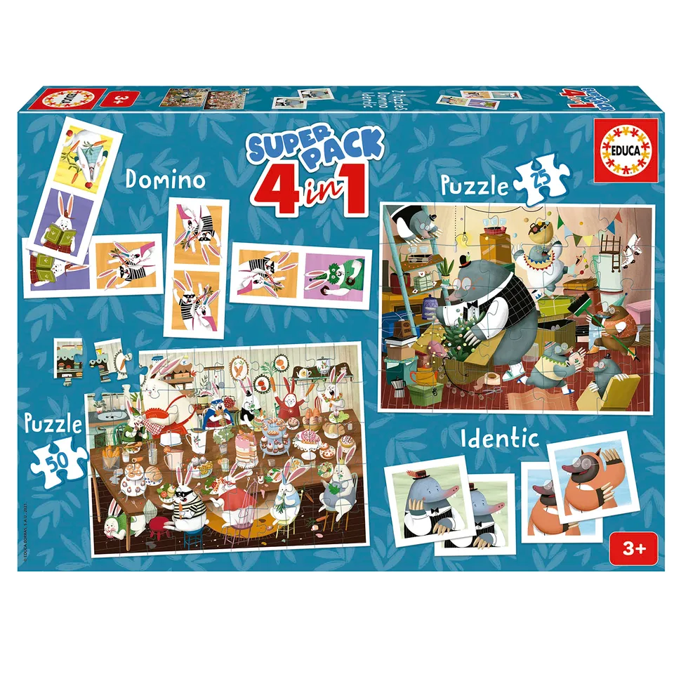educa-waldgeschichten-kasandra-4-in-1-spieleset-ab-3-jahren image 1