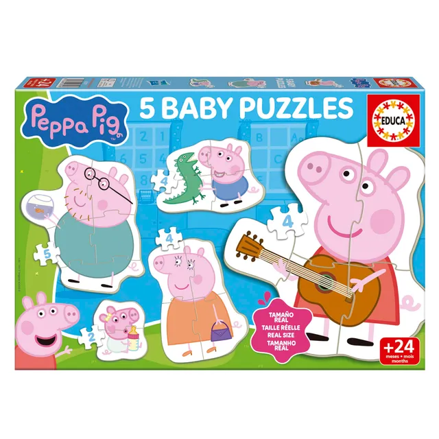 educa-peppa-pig-babypuzzle-set-5-puzzle-3-5-teile-ab-2-j image 1