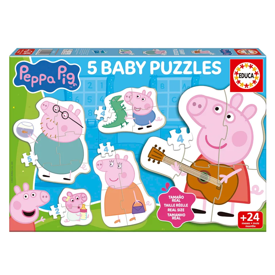 educa-peppa-pig-babypuzzle-set-5-puzzle-3-5-teile-ab-2-j image 1
