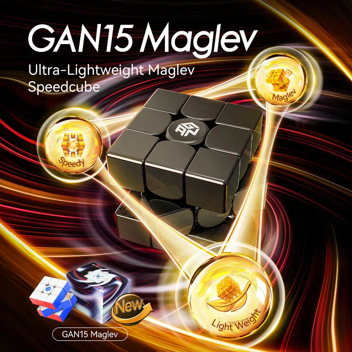 gan-speed-cube-gan15-maglev-uv-coated-3x3-speedcube-magnetisch image 2