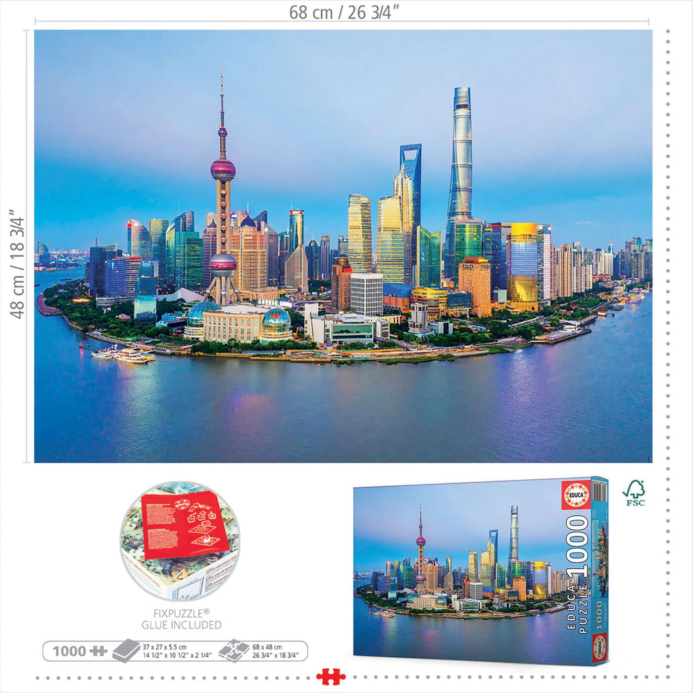educa-shanghai-19254-puzzle-1000-teile-skyline-st-dtepuzzle image 3