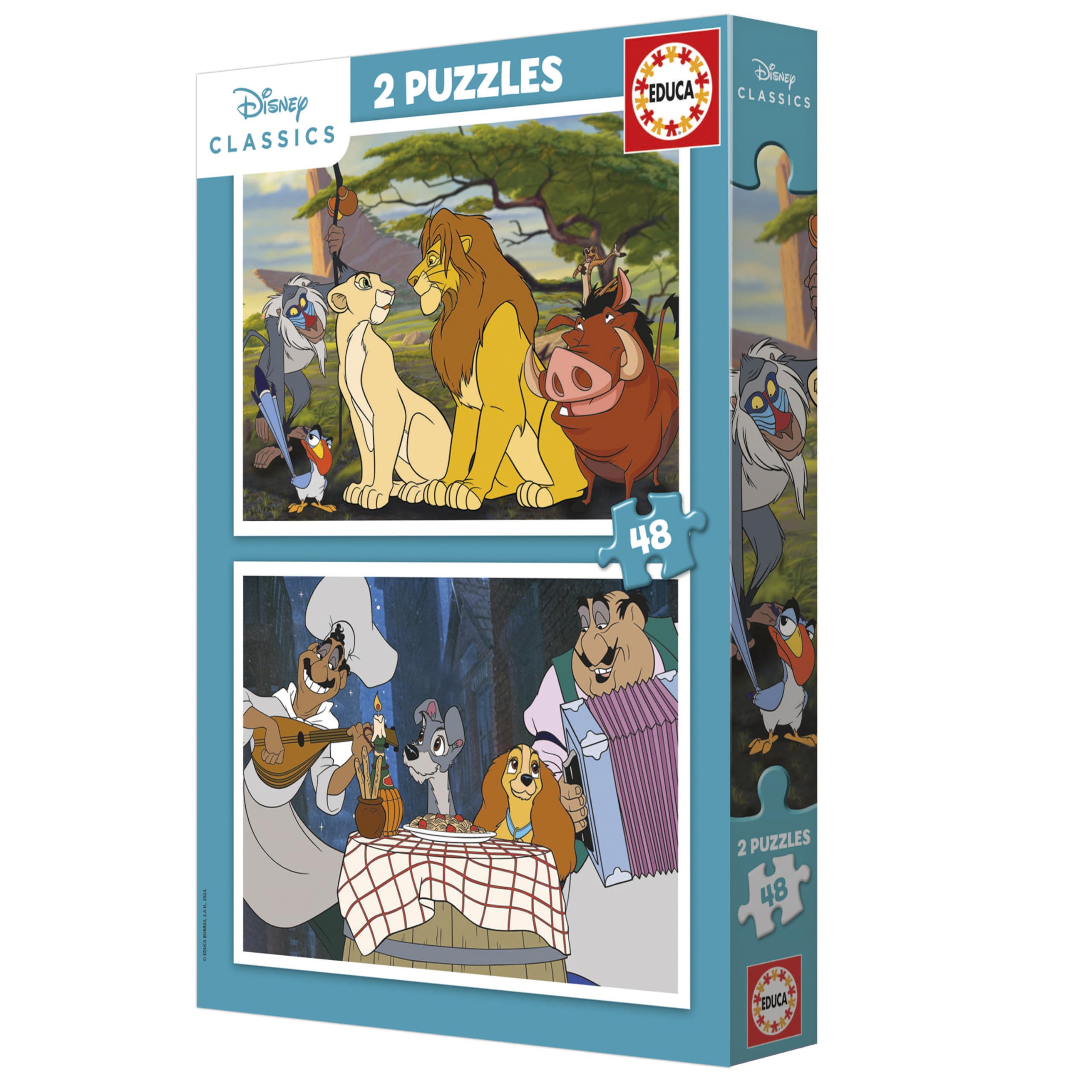 educa-disney-tiere-19996-kinderpuzzle-2x48-teile-ab-4-jahren image 3