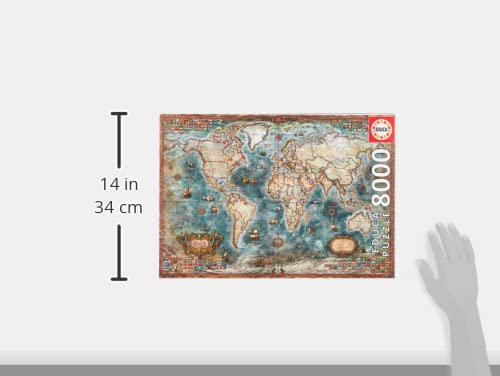 educa-18017-antike-weltkarte-puzzle-8000-teile-vintage-ab-14-jahren image 8