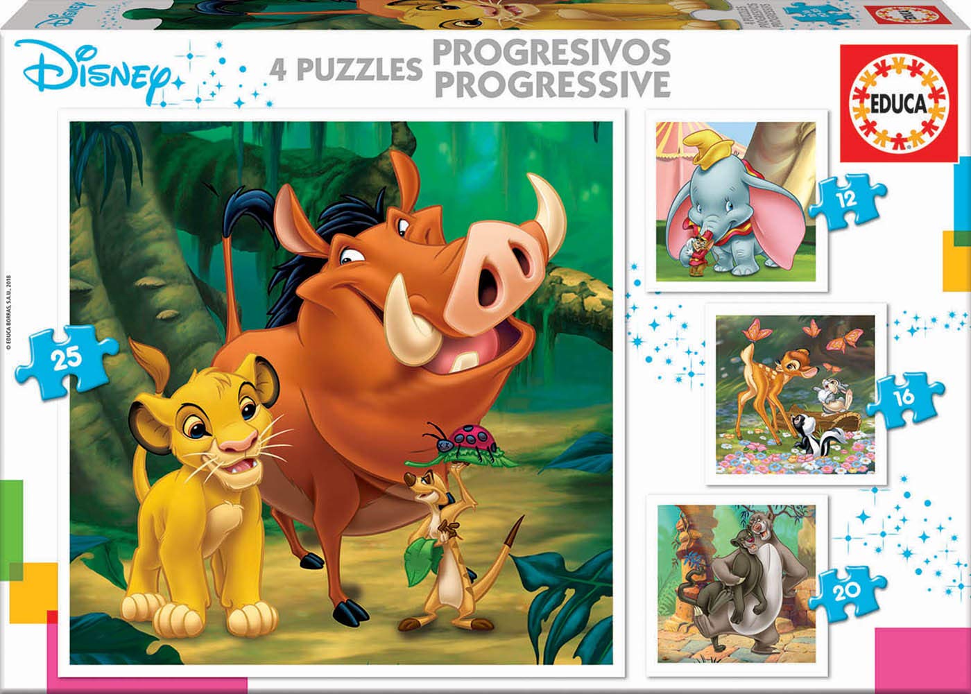 educa-17166-disney-prinzessinnen-puzzleset-4in1-ab-3-jahren image 3