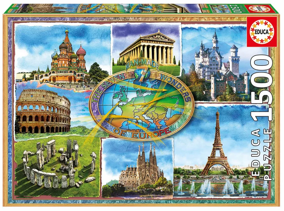 educa-17667-sieben-wunder-europas-puzzle-1500-teile image 1