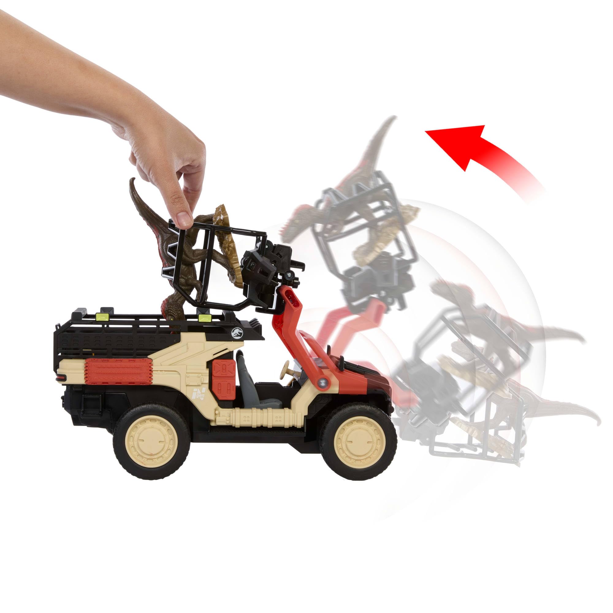 matchbox-jurassic-world-rc-truck-dino-catcher-mit-figur image 6