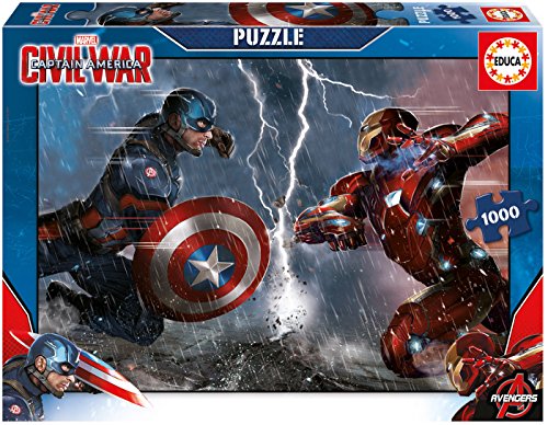 educa-16703-captain-america-puzzle-2x500-teile-marvel image 2