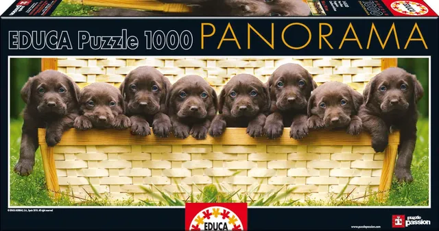 educa-welpen-panorama-puzzle-hundemotiv-familienpuzzle image 1