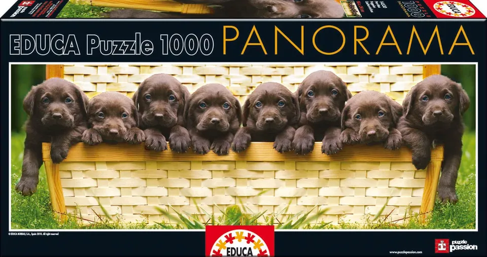 educa-welpen-panorama-puzzle-hundemotiv-familienpuzzle image 1