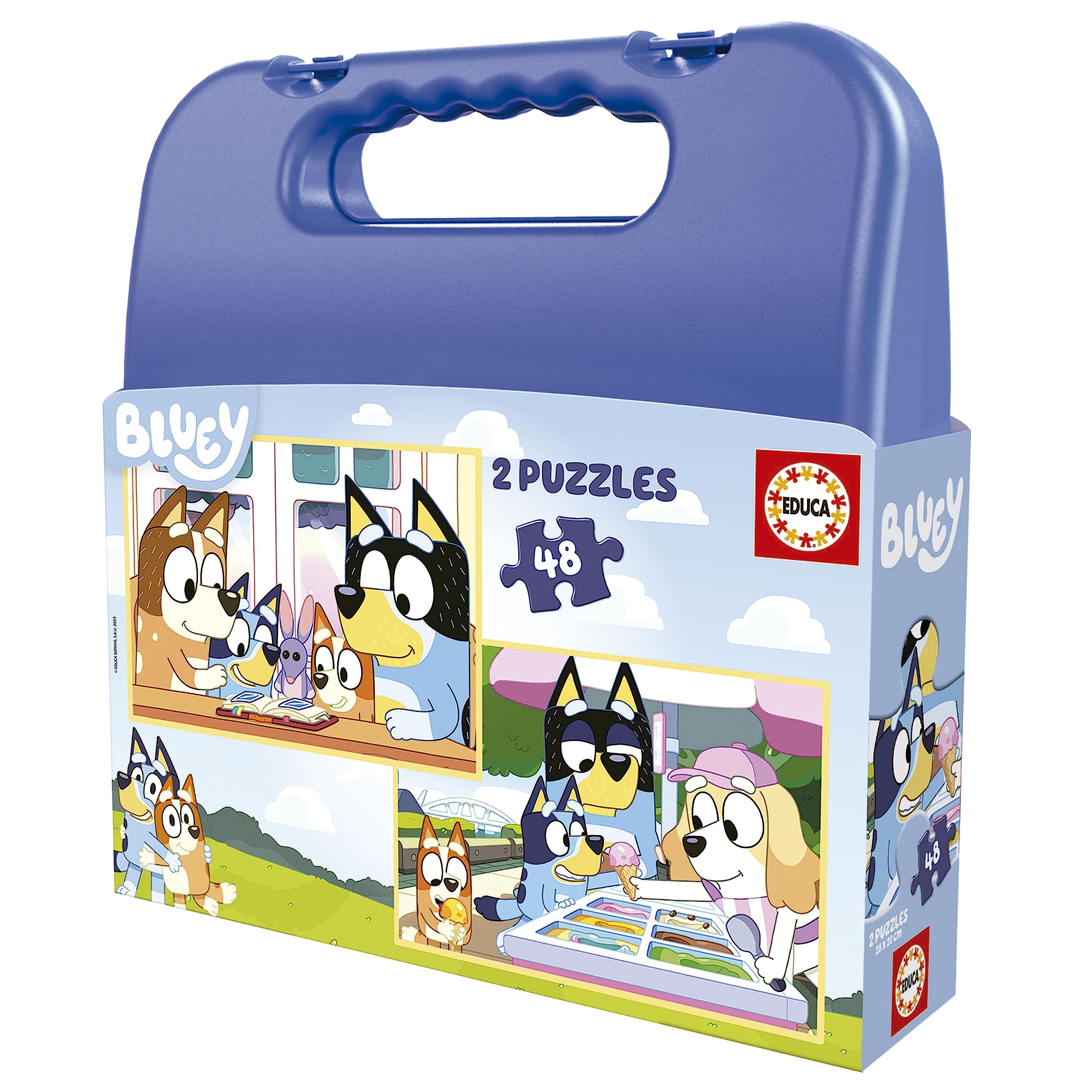 educa-bluey-2x48-teile-kinderpuzzle-28x20cm-ab-4-jahre image 1