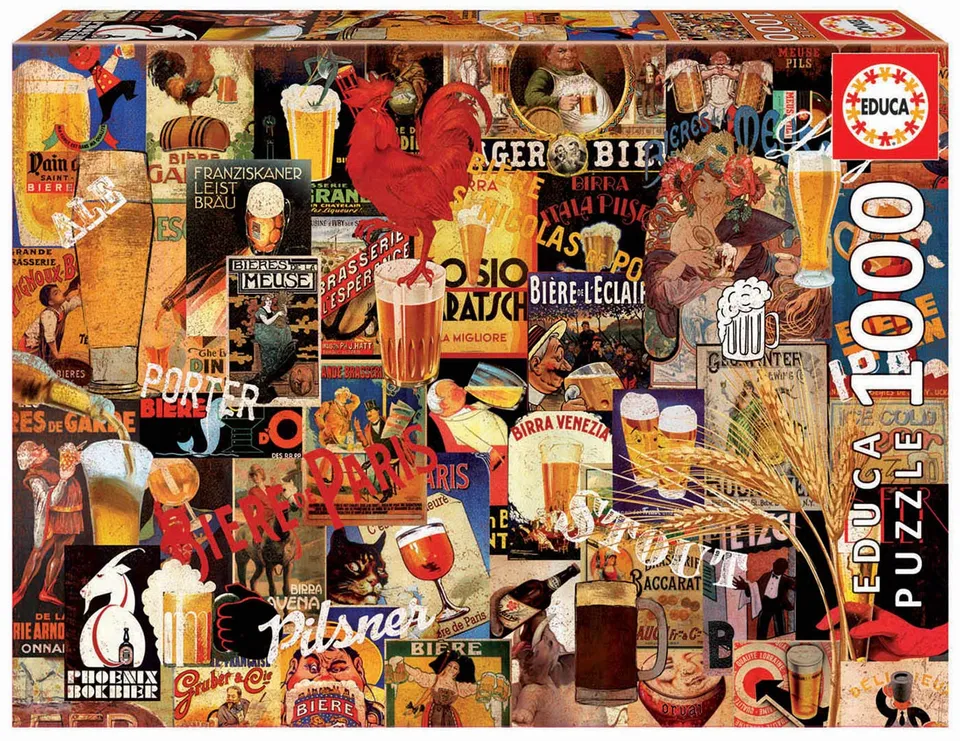 educa-vintage-biercollage-17970-puzzle-1000-teile-biere image 1