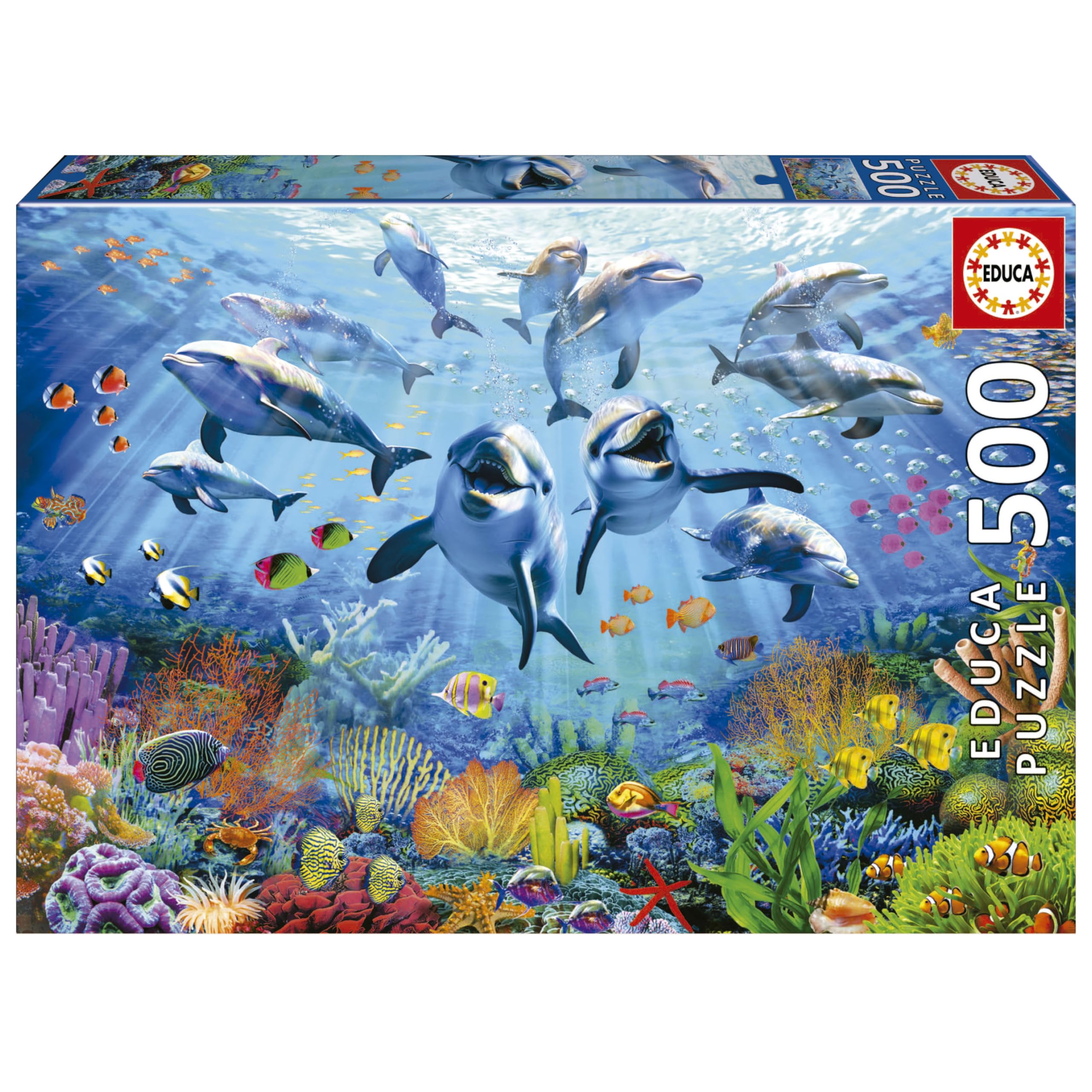 educa-19901-party-am-meeresgrund-puzzle-500-teile-mit-kleber image 1