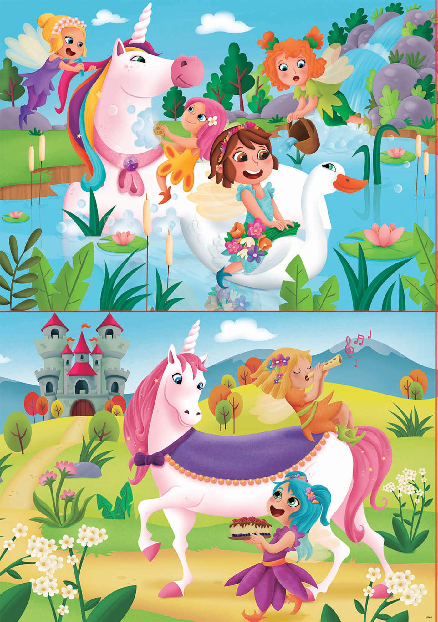 educa-einh-rner-und-feen-puzzle-2x20-teile-ab-3-jahren image 2