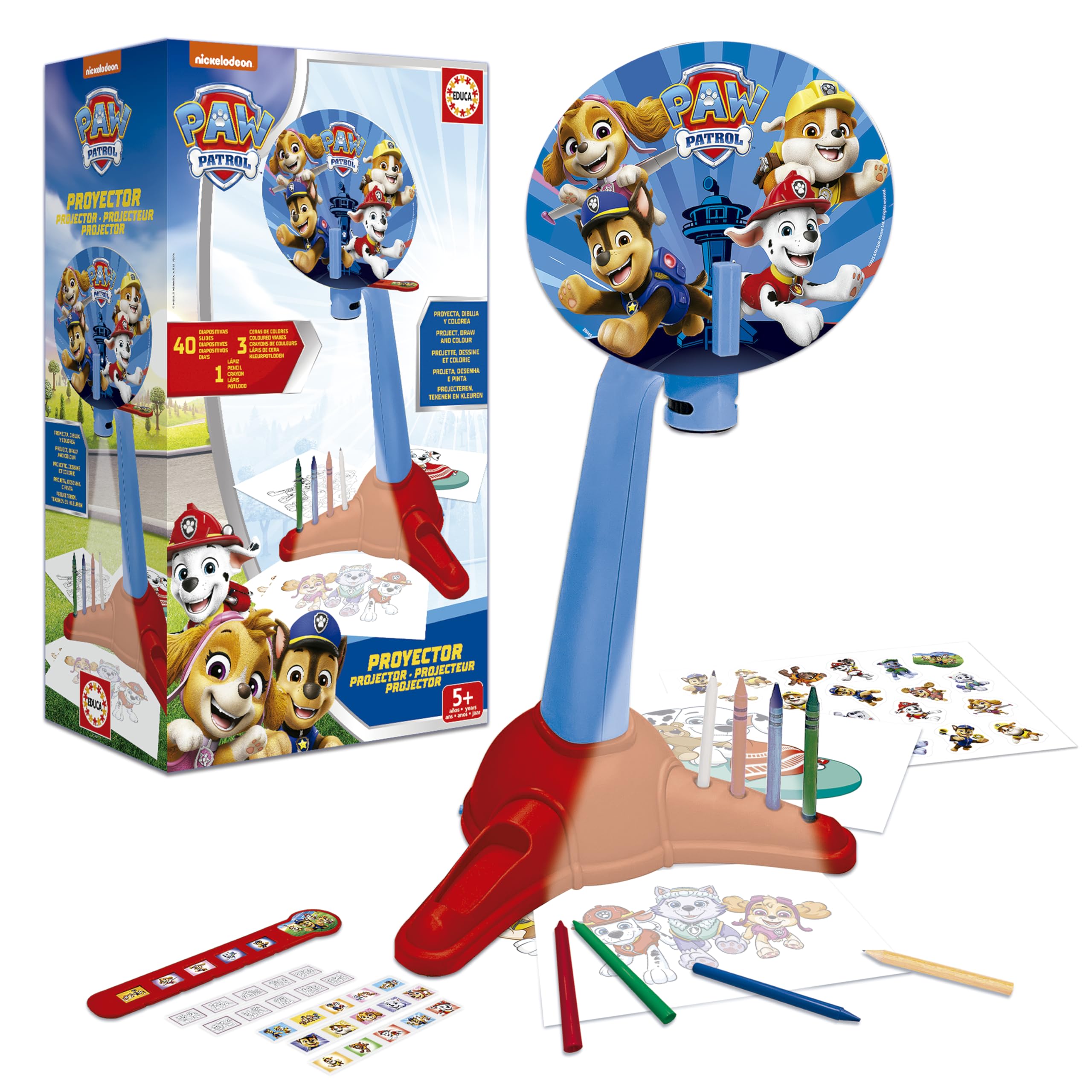 educa-paw-patrol-bildprojektor-malset-40-folien-ab-5-jahren image 1