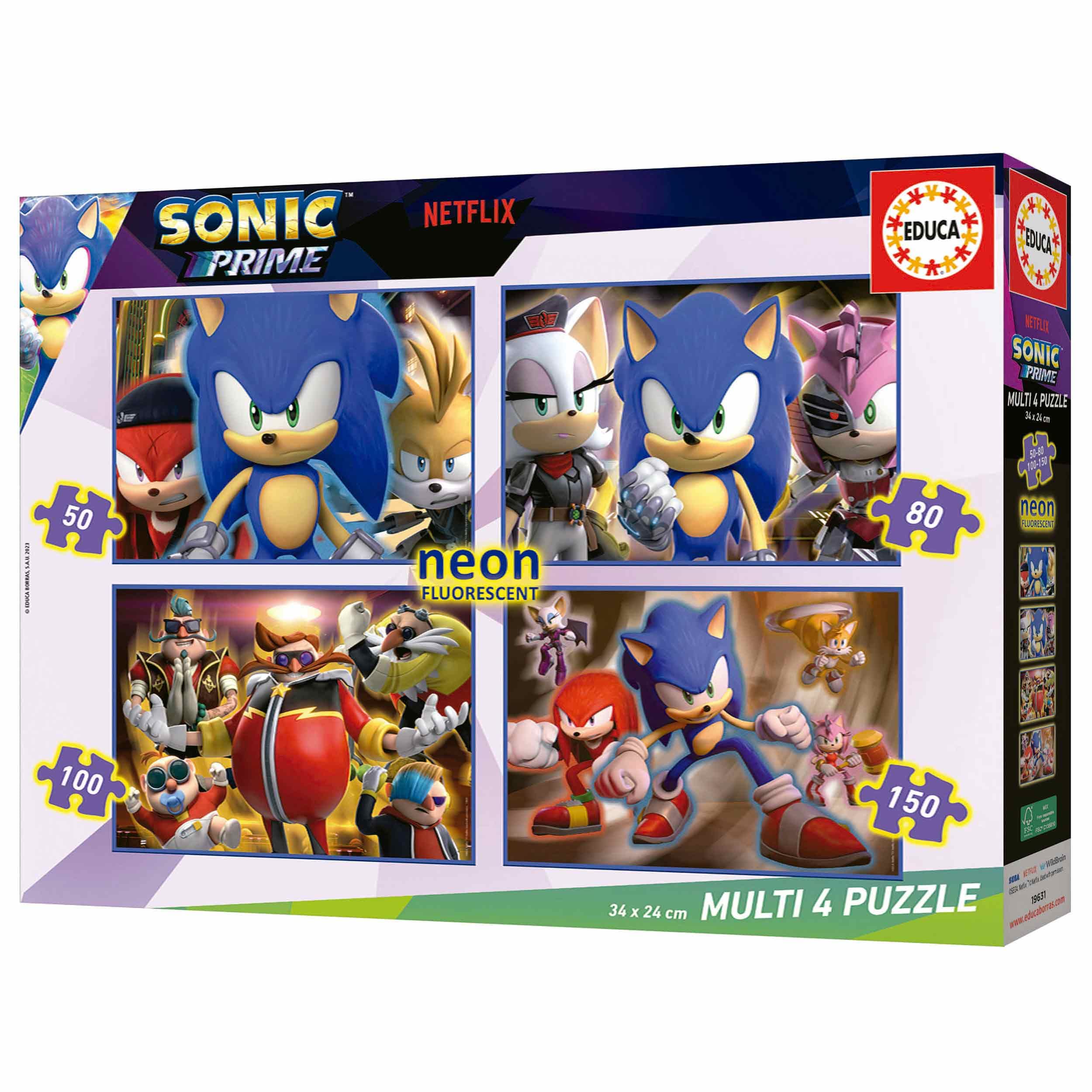 educa-19631-sonic-prime-neon-kinderpuzzle-4in1-50-150-teile image 5