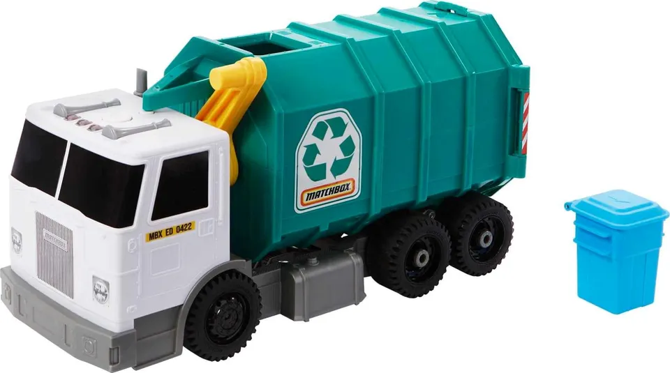 matchbox-working-rigs-hhr64-recycling-truck-38-cm-mit-licht-ab-3-j image 1