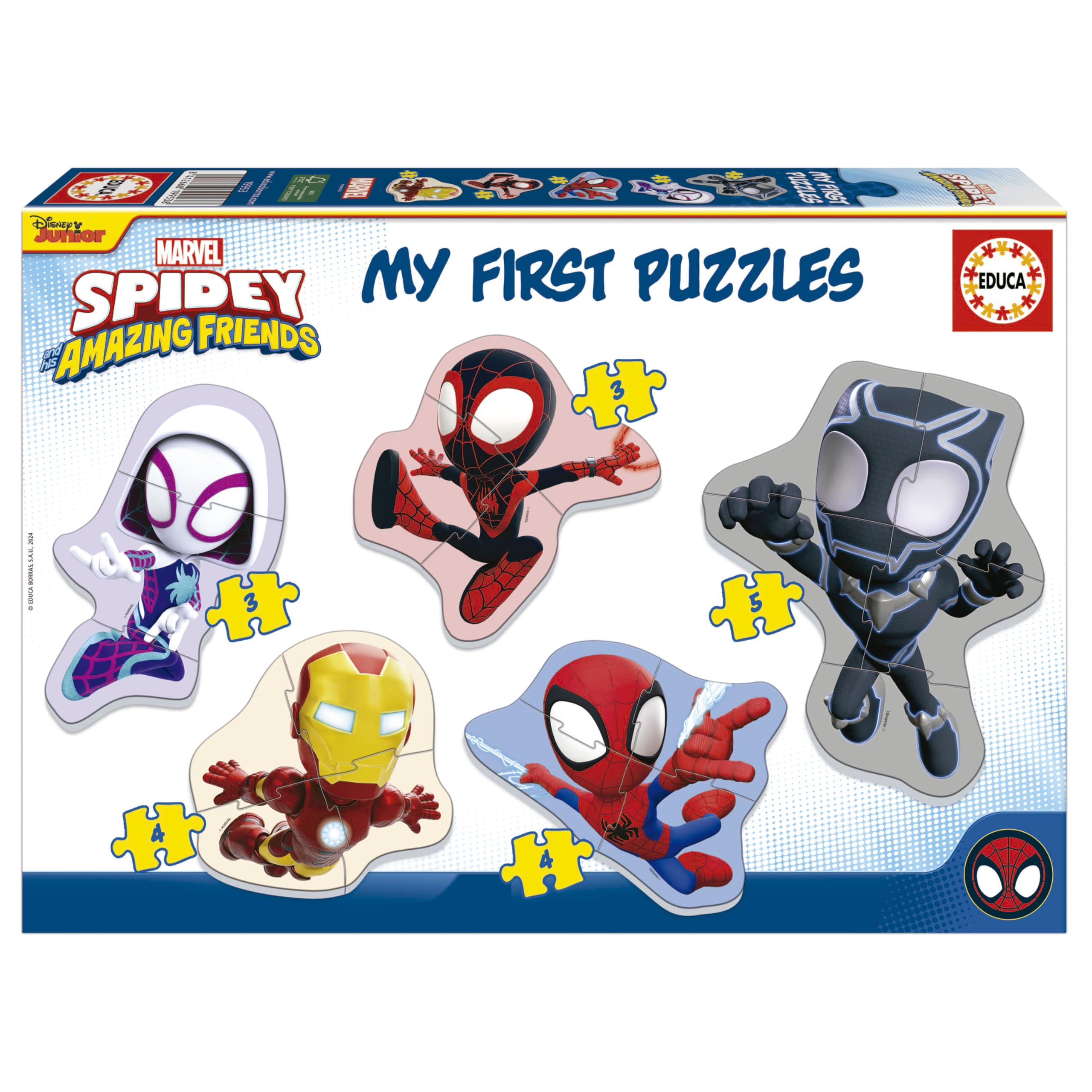 educa-puzzle-19952-spidey-set-5-progressive-puzzle-3-5-teile image 1