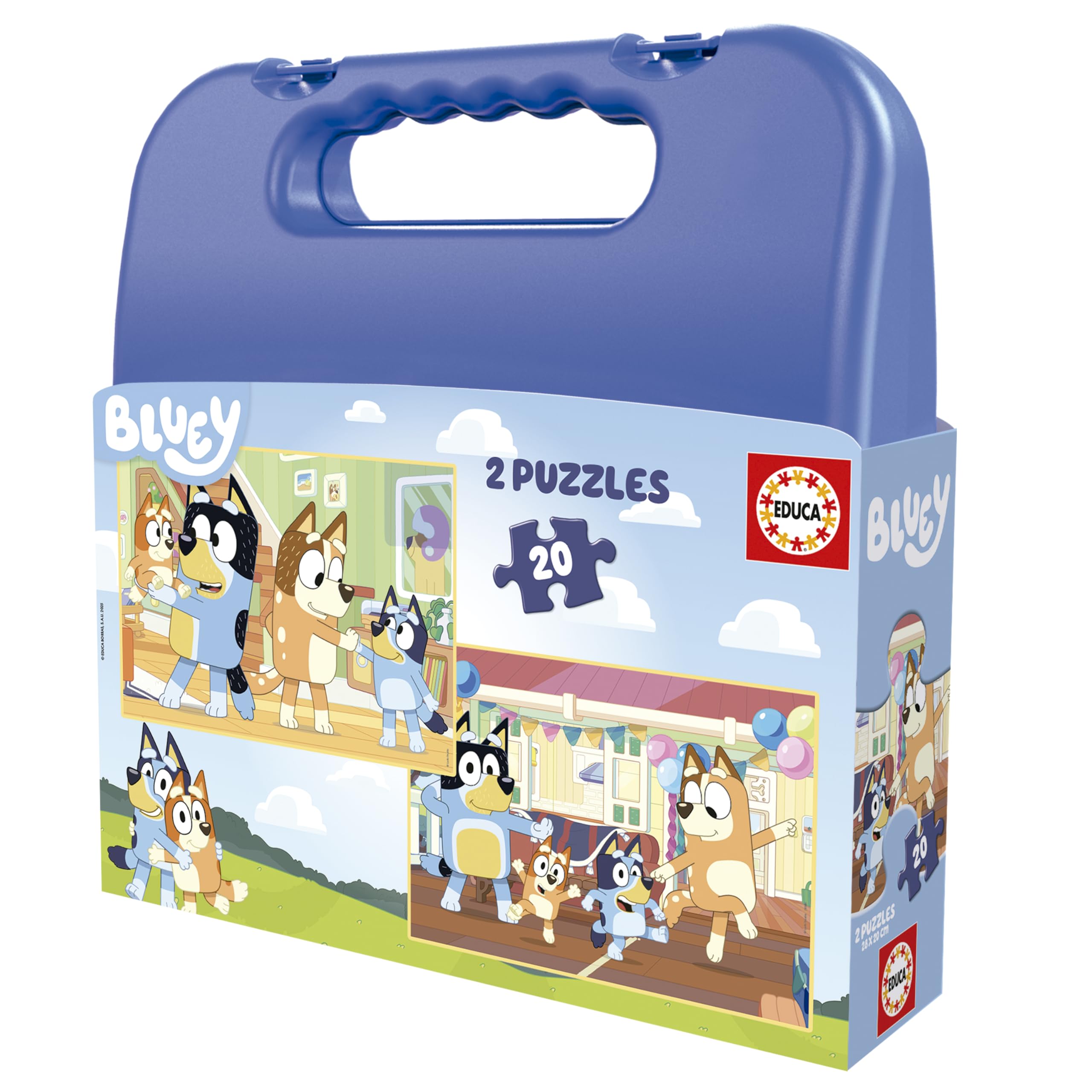 educa-20348-bluey-kinderpuzzle-2x20-teile-ab-4-jahren image 1