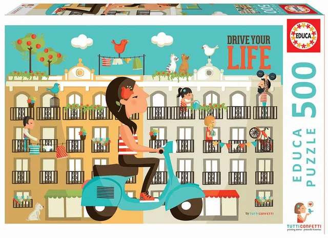 educa-drive-your-life-puzzle-500-teile-auto-stra-e image 1