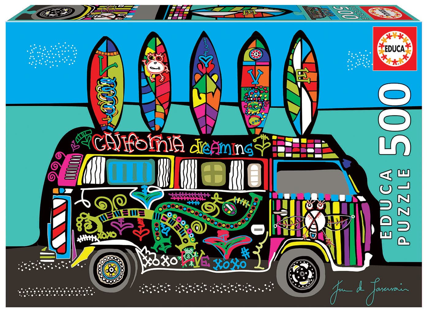 educa-california-dreaming-19246-puzzle-500-teile-surfen image 1