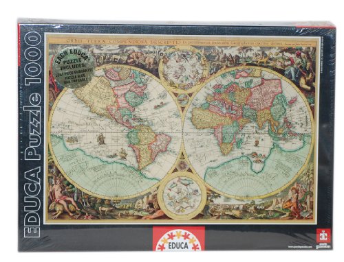 educa-alte-weltkarte-puzzle-1000-teile-mit-kleber image 2
