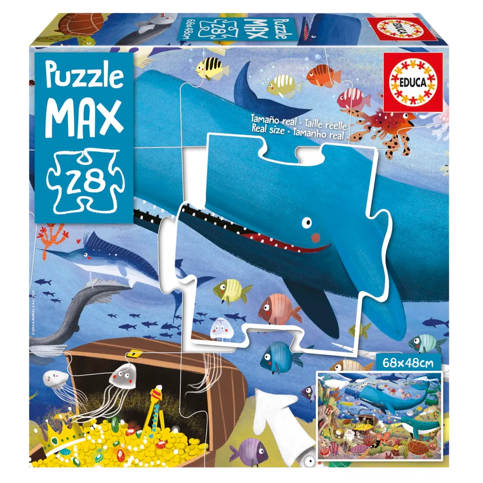 educa-max-meerestiere-bodenpuzzle-28-teile-19956-ab-3-jahren image 1