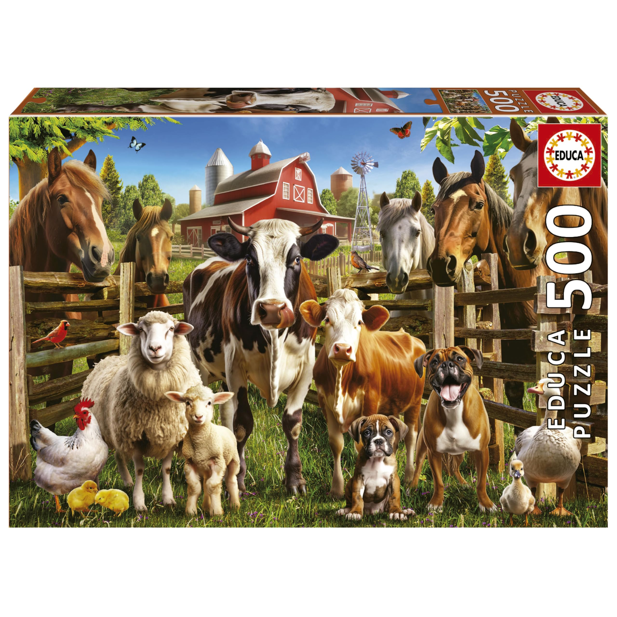 educa-19905-die-frechen-nutztiere-puzzle-500-teile-ab-11-jahren image 1