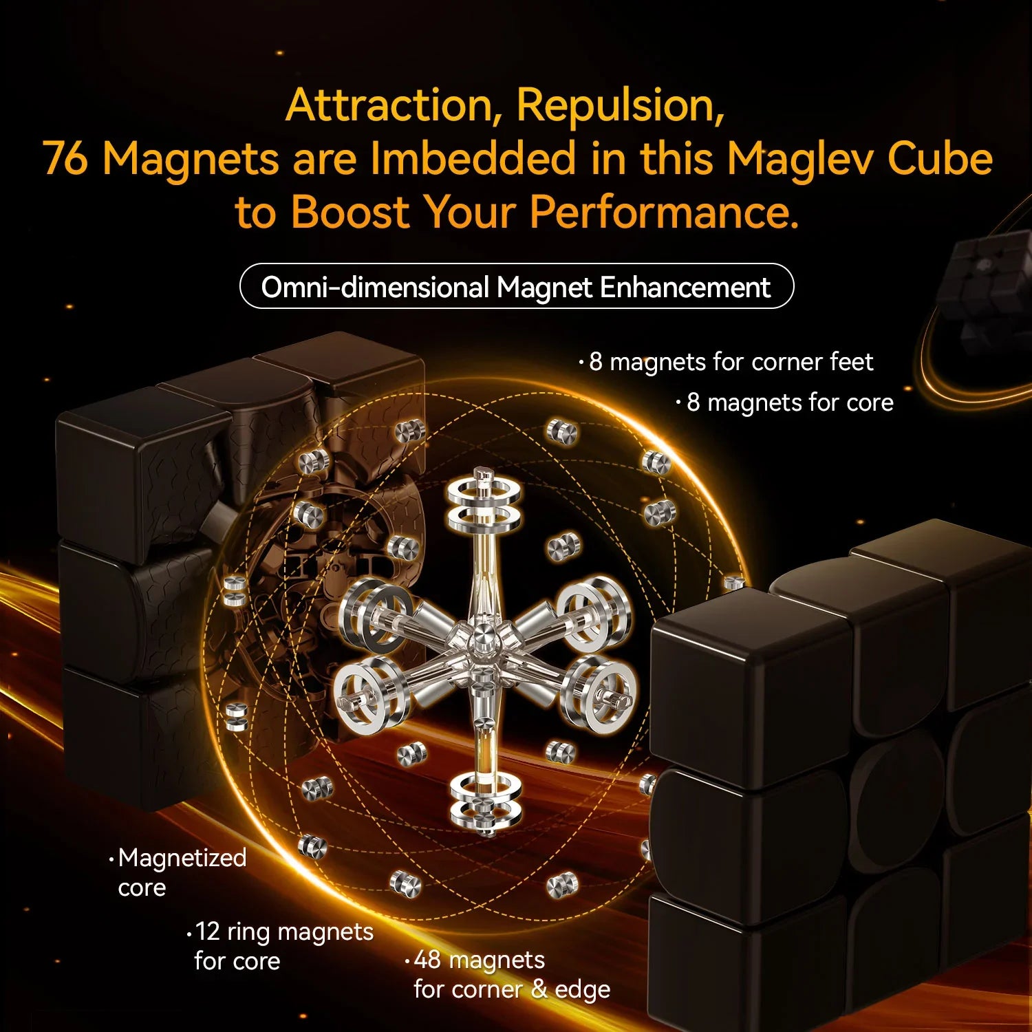 gan-speed-cube-gan15-maglev-uv-coated-3x3-speedcube-magnetisch image 7