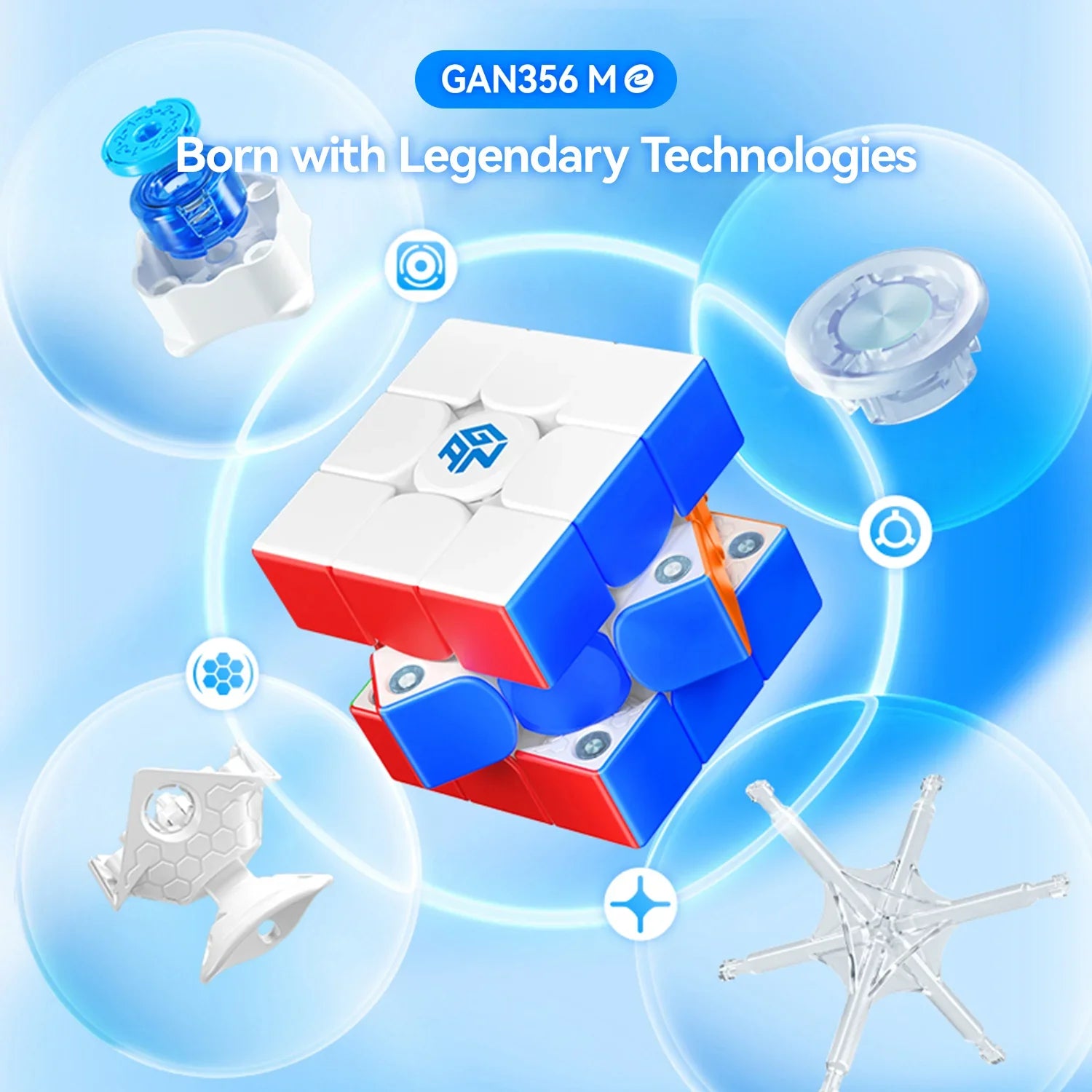 gan-356-me-speed-cube-3x3-magnetisch-frosted image 2