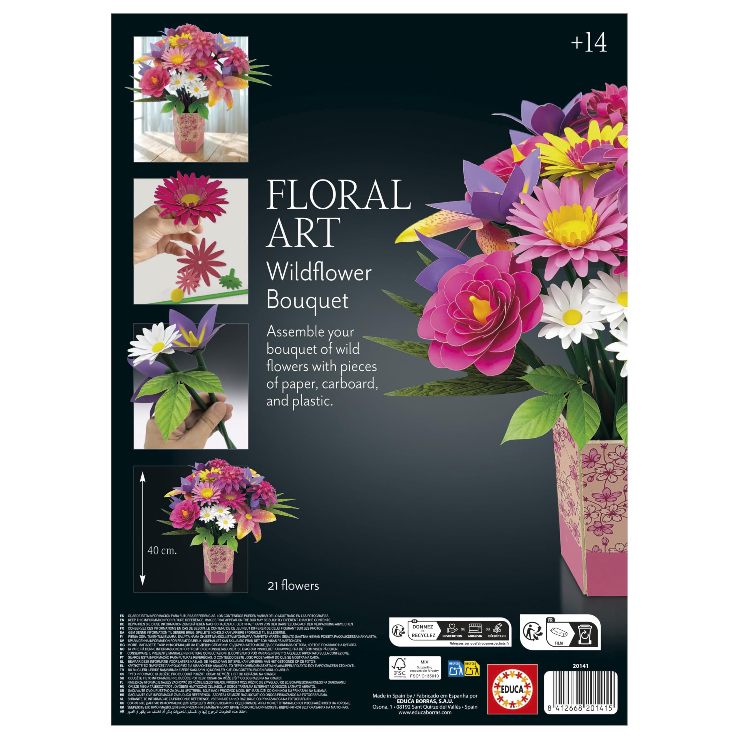 educa-floral-art-strau-wilder-blumen-bastelset-19-blumen-ab-14j image 2