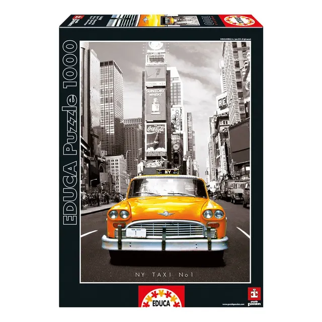 educa-14468-taxi-new-york-puzzle-1000-teile-schwarz-wei image 1