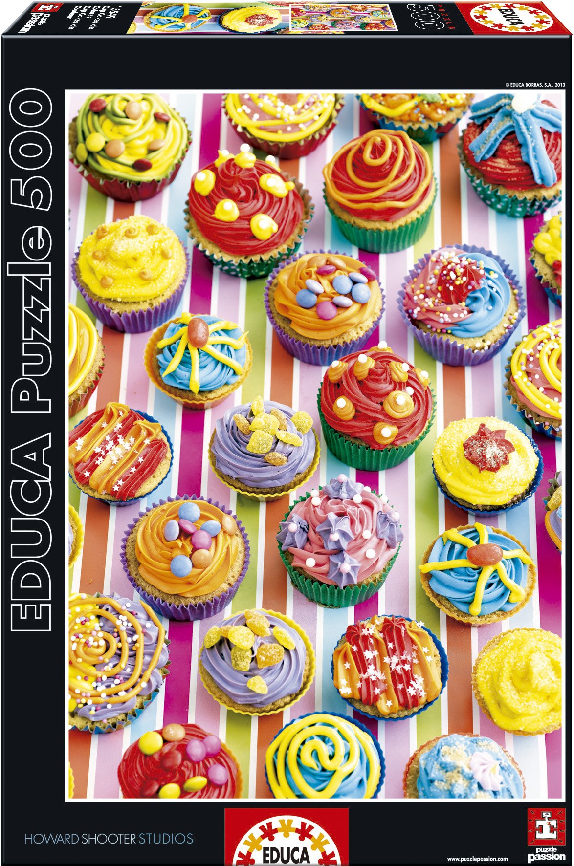 educa-15549-farbenfrohe-cupcakes-puzzle-500-teile image 1