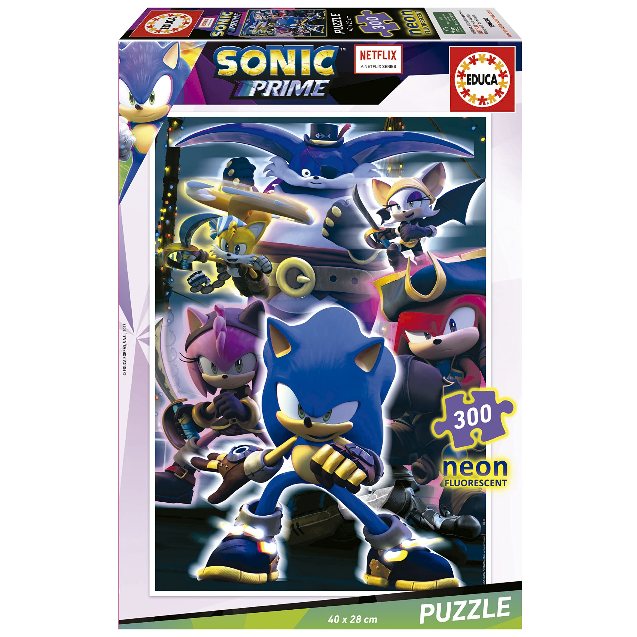 educa-sonic-prime-neon-19630-leuchtpuzzle-300-teile image 1