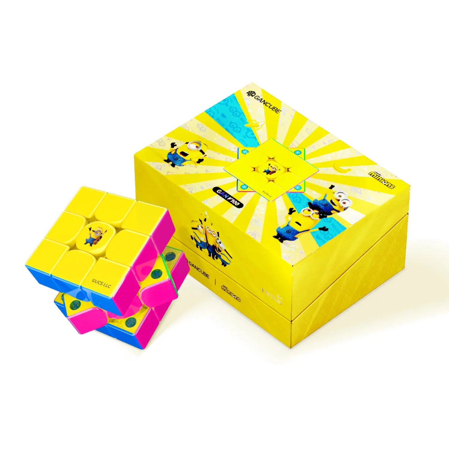 gan-v100-maglev-minions-edition-speedcube-3x3-uv-coated-55mm image 8