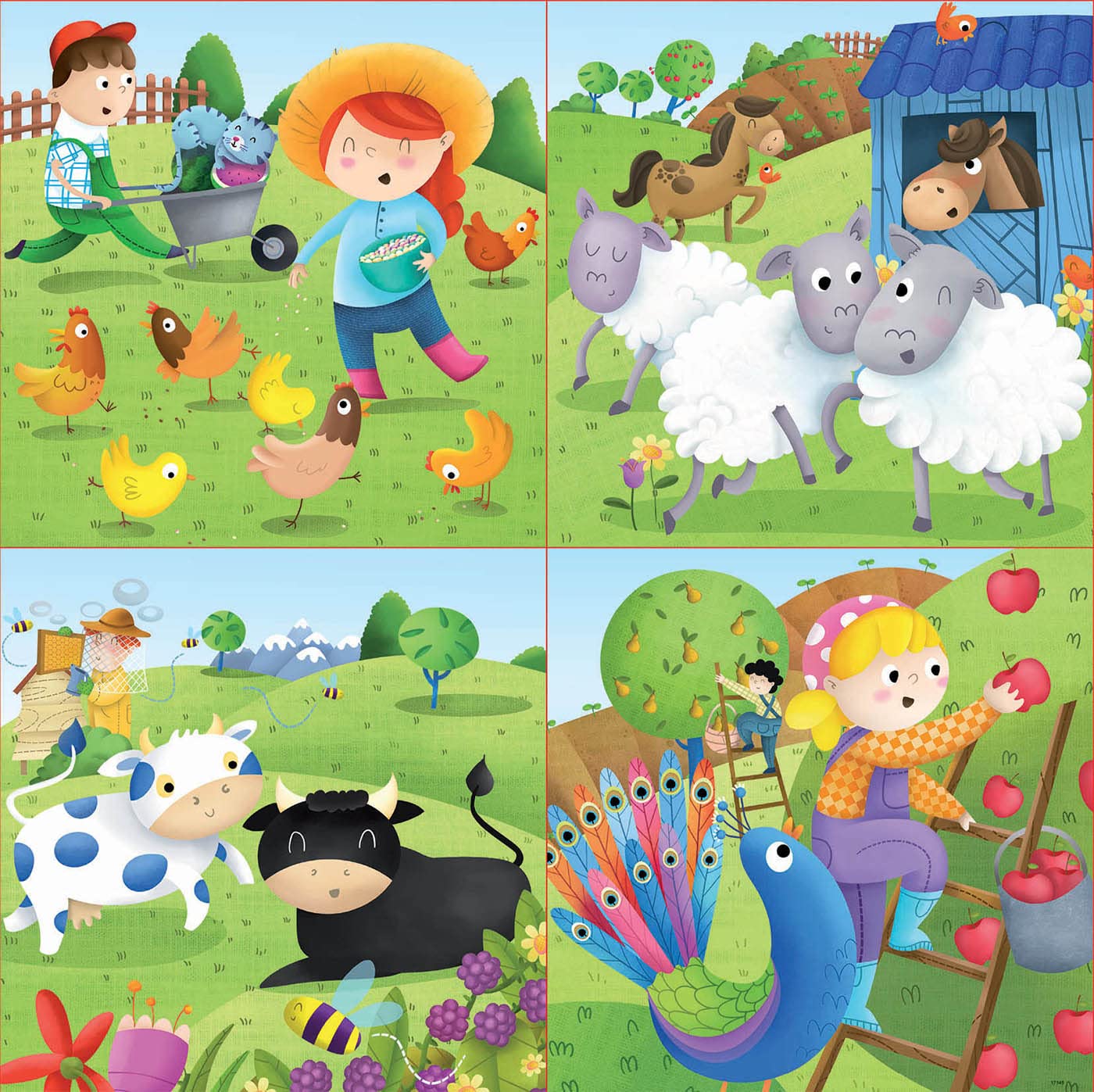 educa-bauernhof-4in1-puzzle-12-16-20-25-teile-ab-3-jahren image 2