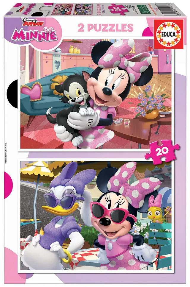 educa-19297-minnie-maus-puzzle-2x20-teile-ab-3-jahren image 1