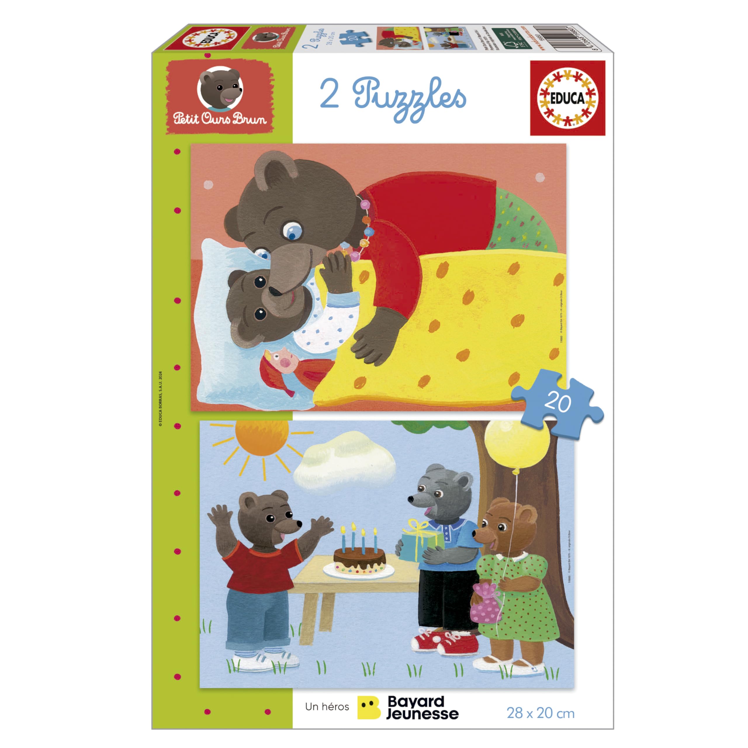 educa-kleiner-braunb-r-2x20-kinderpuzzle-ab-3-jahren image 1