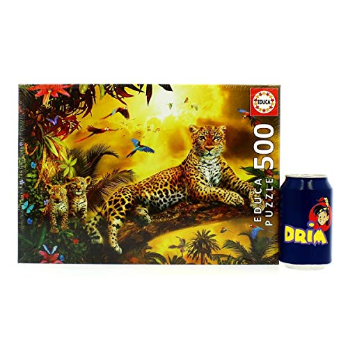 educa-17736-leopard-mit-jungen-puzzle-500-teile-dschungel image 7