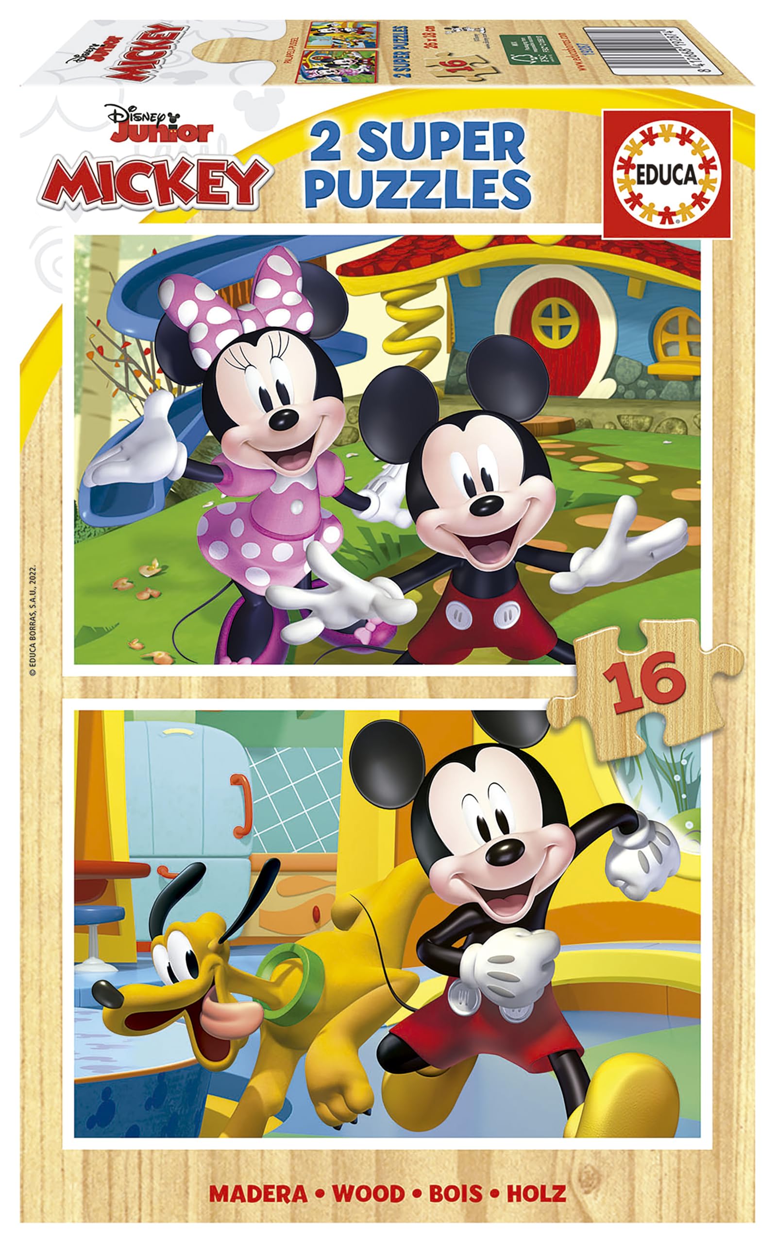 educa-19287-mickey-minnie-holzpuzzle-2x16-teile-ab-3 image 1