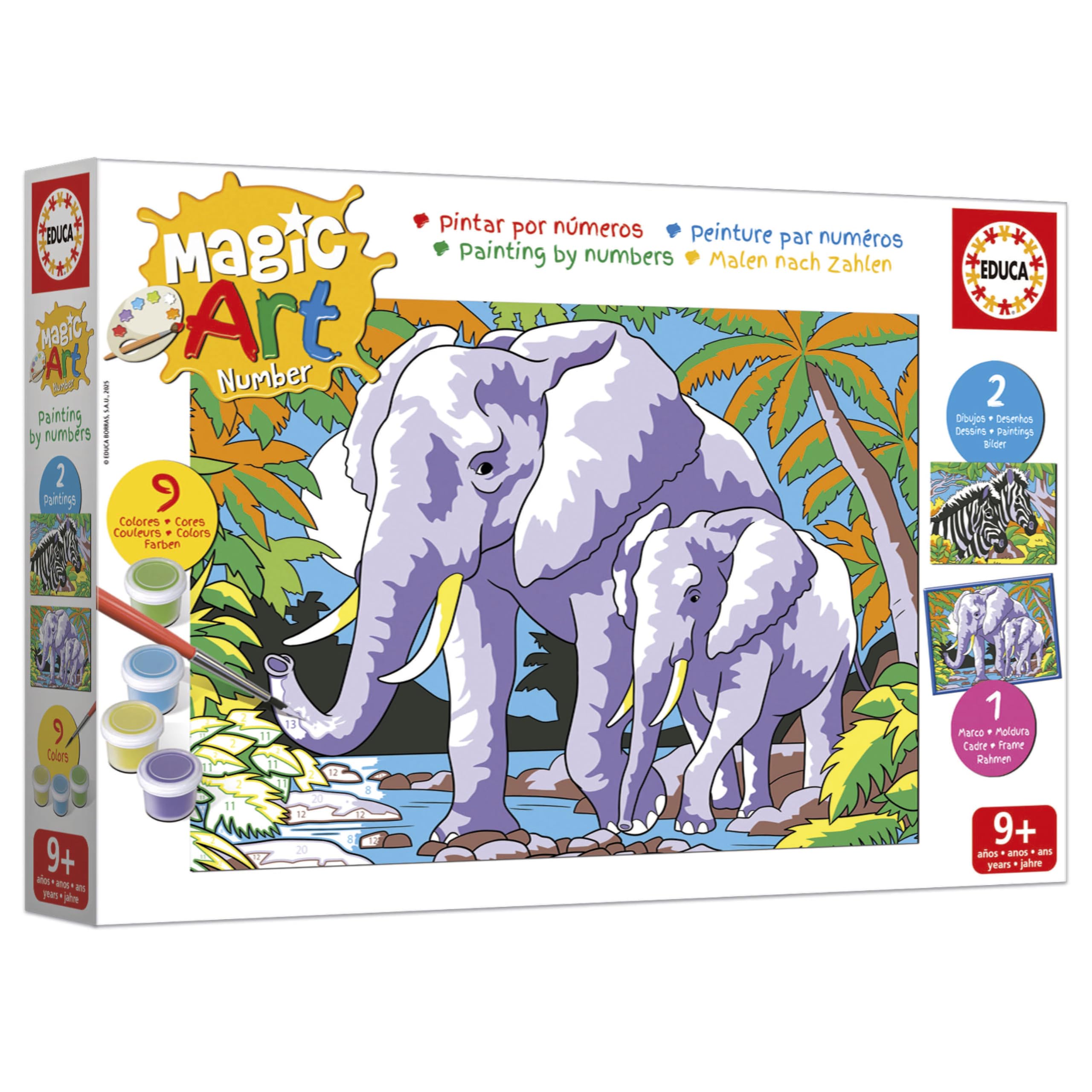 educa-magic-art-number-20301-wilde-tiere-malen-nach-zahlen-ab-9-jahren image 3
