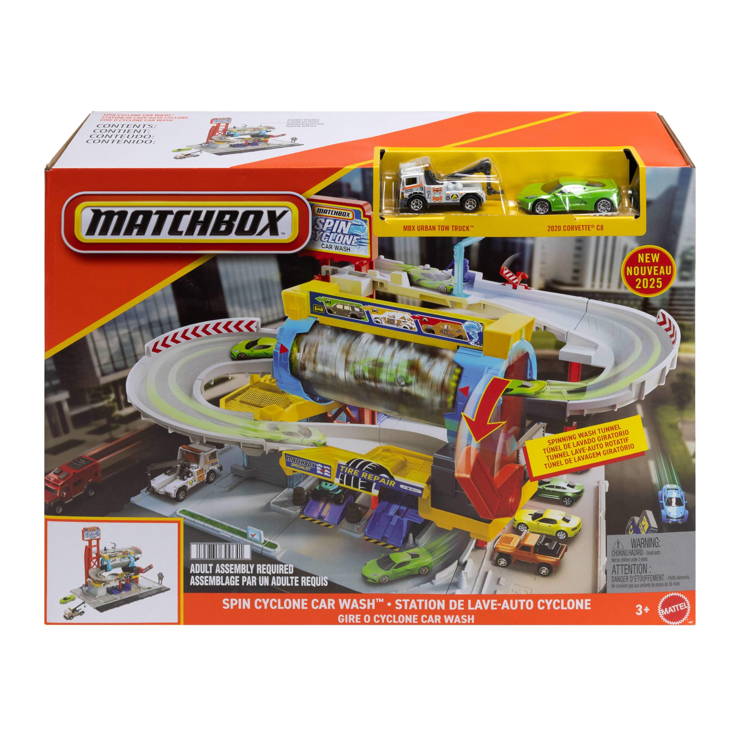 matchbox-action-drivers-spin-cyclone-autowaschanlage-mit-corvette image 7
