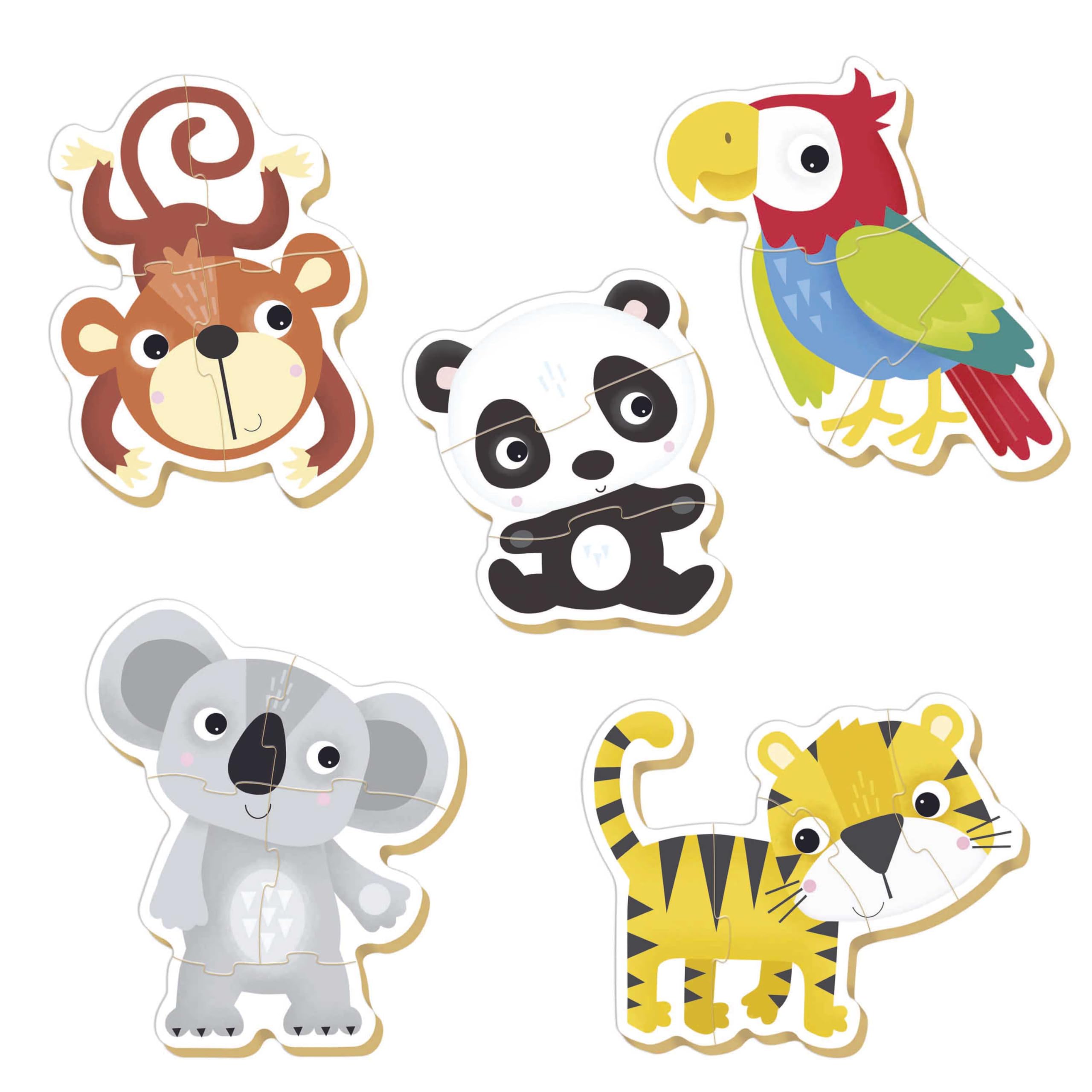 educa-baby-wildtiere-19952-babypuzzle-5in1-tierformen-ab-2-j image 2