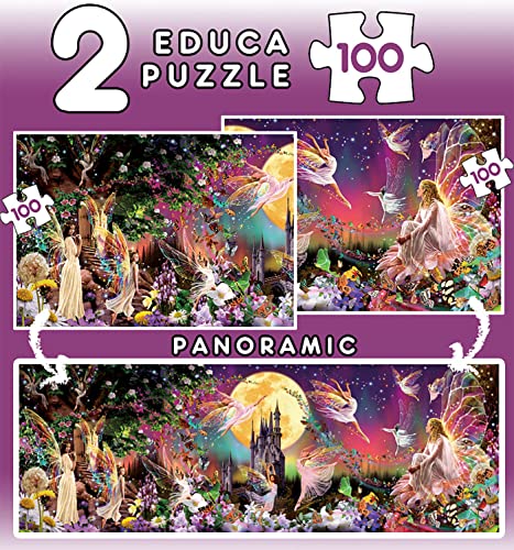 educa-feen-triptychon-puzzle-2x100-teile-kinder-ab-6-jahren image 7