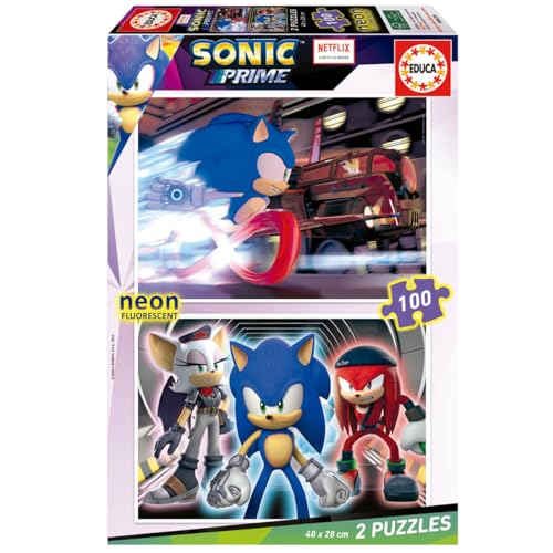 educa-sonic-prime-neon-leuchtpuzzle-2x100-teile-ab-6-jahren image 3