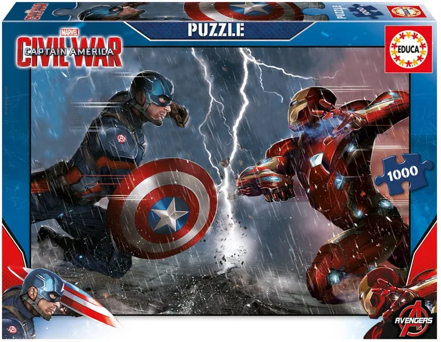 educa-16703-captain-america-puzzle-2x500-teile-marvel image 1