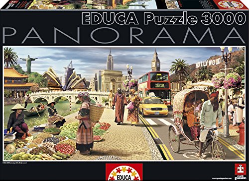 educa-15545-globale-welt-panorama-puzzle-3000-teile-weltkarte image 3