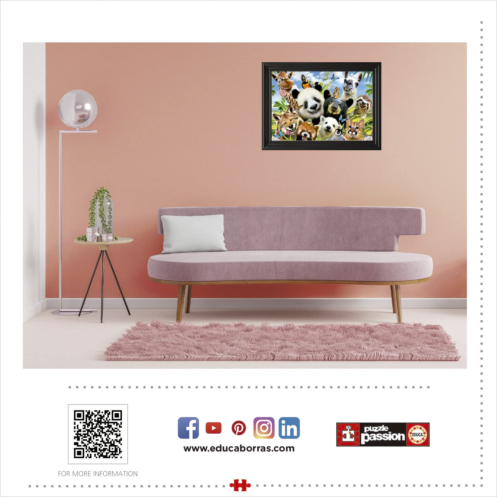 educa-tierfreunde-selfie-puzzle-1000-teile-tiere-ab-10 image 5