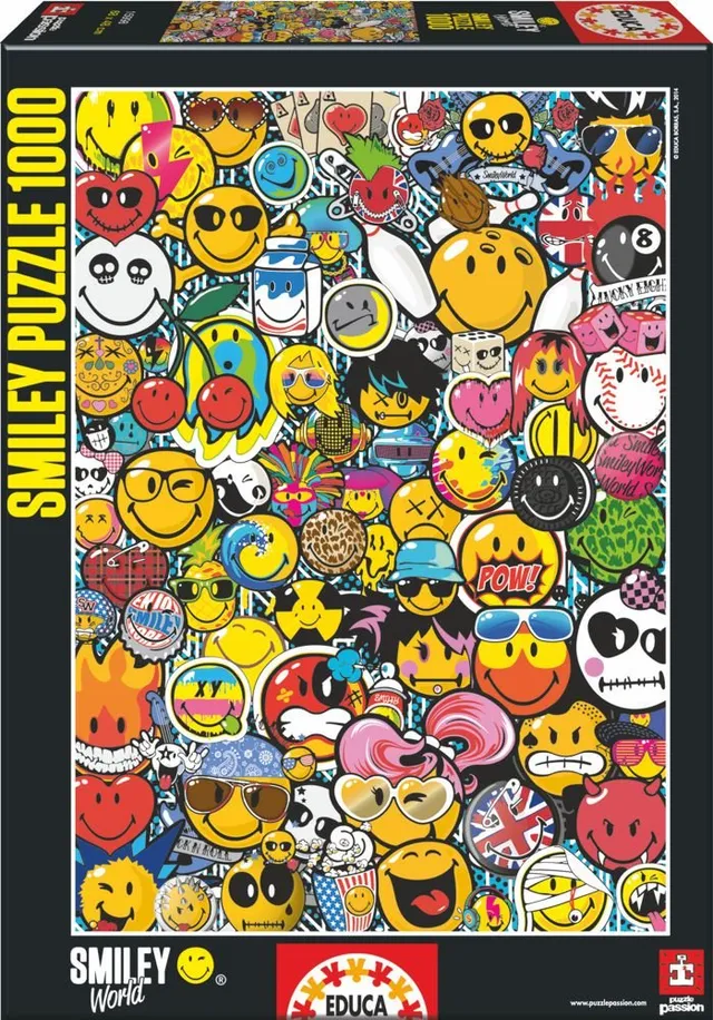 educa-15998-smiley-world-puzzle-1000-teile-bunt image 1