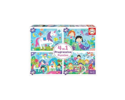 educa-fantasiewelten-18905-kinderpuzzle-4in1-20-80-teile-ab-4-jahren image 4